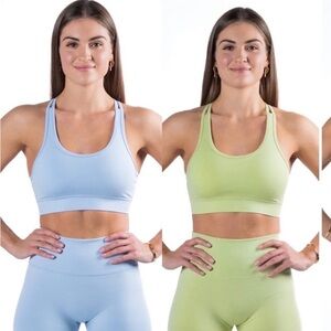 Alphalete Womens Crossback Running Gym Yoga Set Of 2 Revival Sports Bras Medium